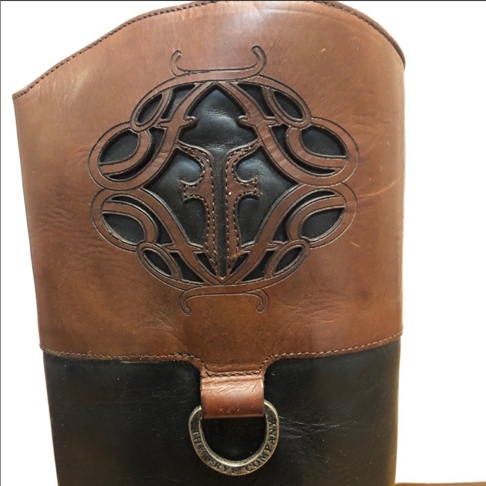 Frye Melissa Logo Two Toned Riding Boots Size 6.5 - Picture 3 of 6